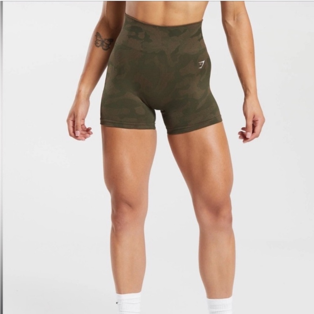 Gymshark Green Bike Shorts Seamless Moisture-Wicking